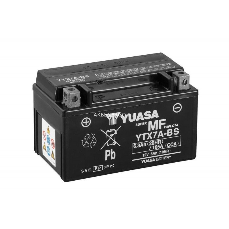 Аккумулятор YUASA YTX7A-BS